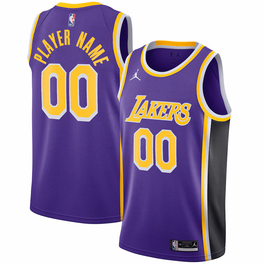 Men's Los Angeles Lakers Jordan Brand Purple Swingman Custom Jersey - Statement Edition - ujerseystore