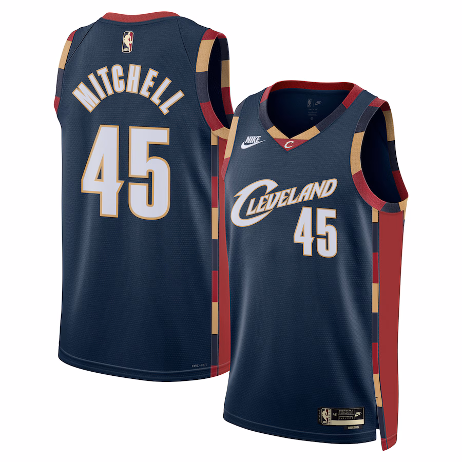 Unisex Cleveland Cavaliers Donovan Mitchell Nike Navy Swingman Jersey - Classic Edition - ujerseystore