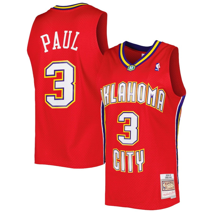 Men's New Orleans Hornets Chris Paul Mitchell & Ness Red 2006/07 Hardwood Classics Swingman Jersey - ujerseystore