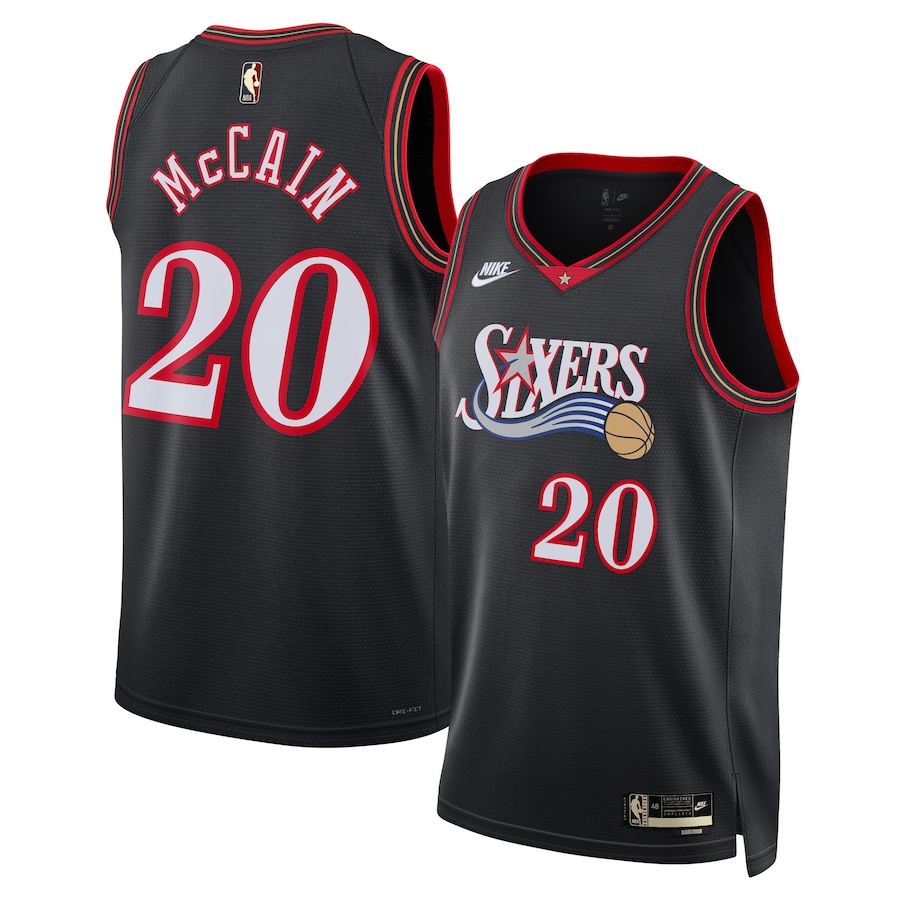 Unisex Philadelphia 76ers Jared McCain Nike Black Swingman Jersey - Classic Edition - ujerseystore