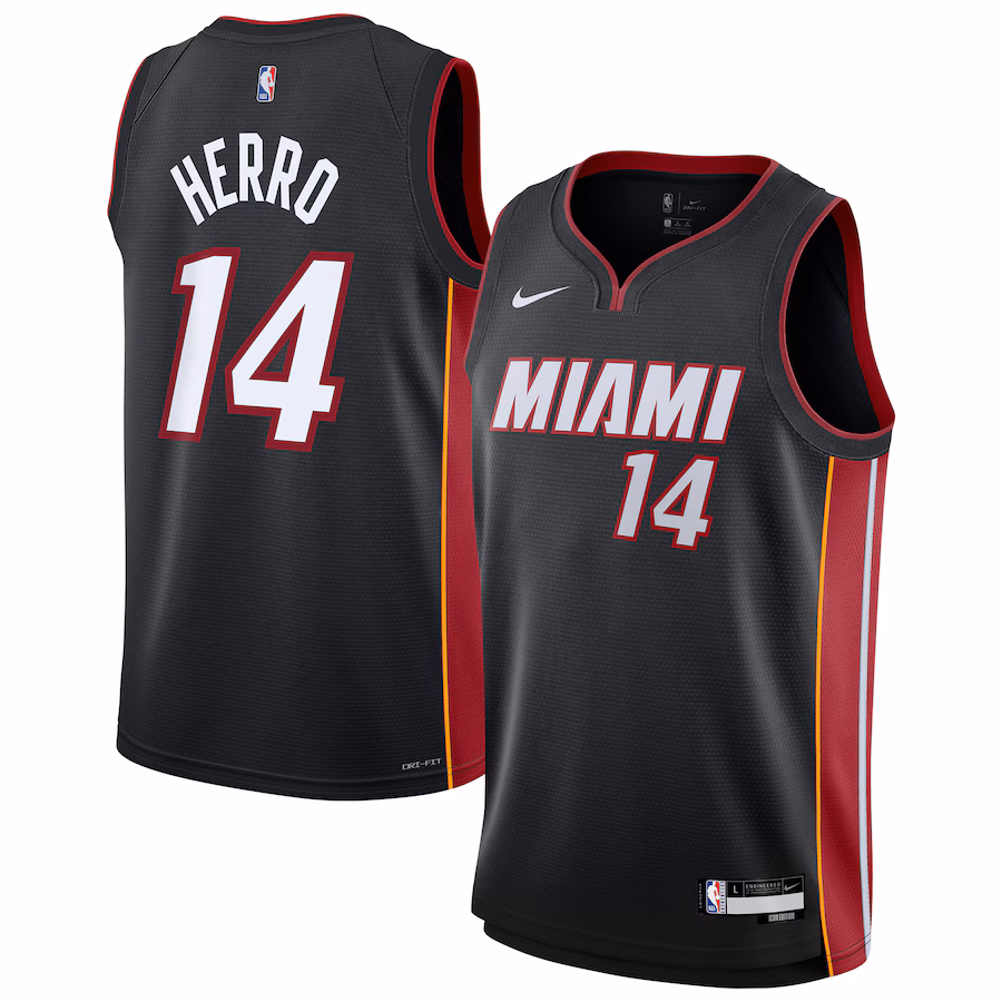 Youth Miami Heat Tyler Herro Nike Black Swingman Jersey - Icon Edition - ujerseystore