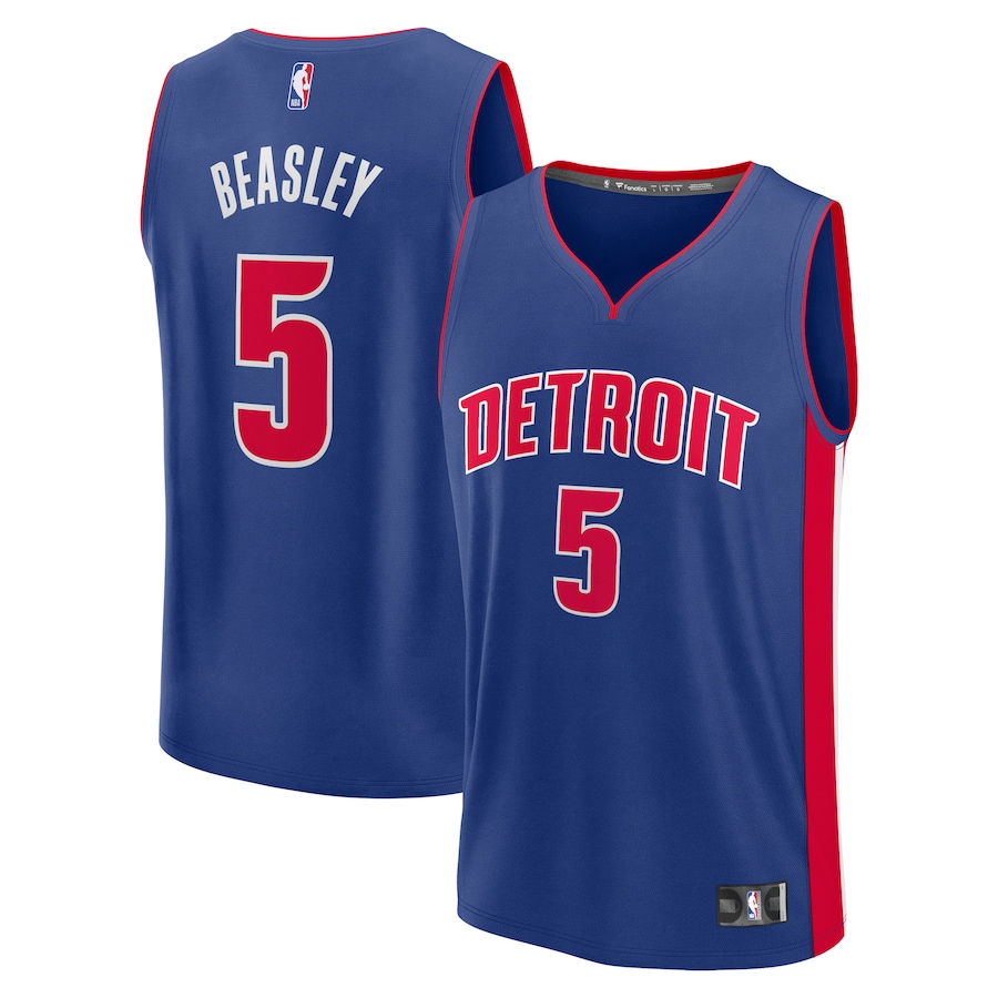 Men's Detroit Pistons Malik Beasley Fanatics Blue Fast Break Replica Player Jersey - Icon Edition - ujerseystore