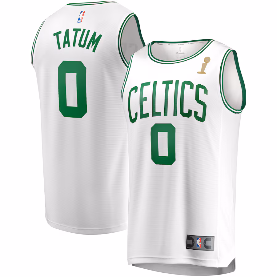 Men's Boston Celtics Jayson Tatum Fanatics White 2024 NBA Finals Champions Fast Break Replica Player Jersey - Association Edition - ujerseystore