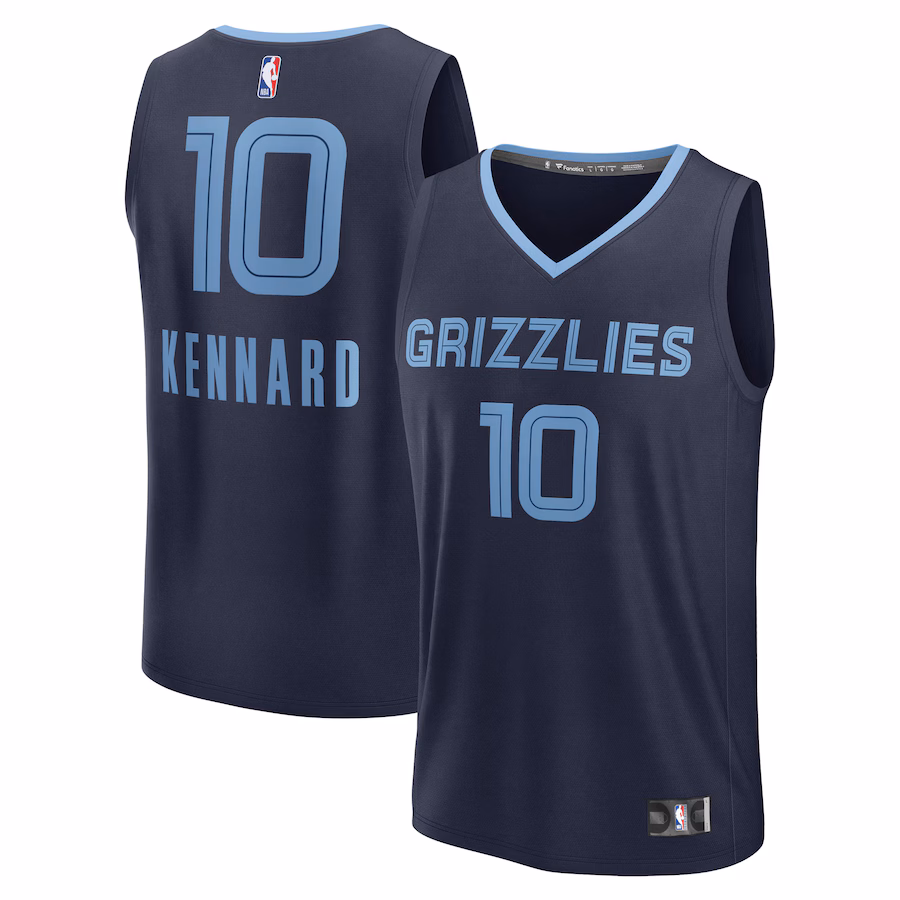 Men's Memphis Grizzlies Luke Kennard Fanatics Navy Fast Break Replica Player Jersey - Icon Edition - ujerseystore
