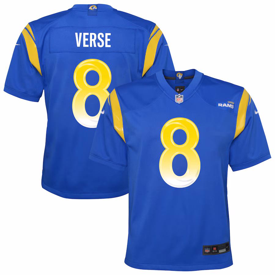Youth Los Angeles Rams Jared Verse Nike Royal Team Game Jersey - ujerseystore