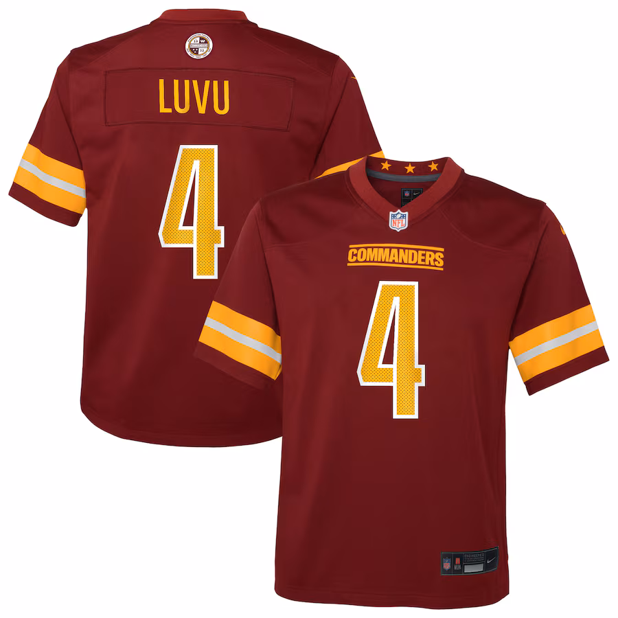 Youth Washington Commanders Frankie Luvu Nike Burgundy Team Game Jersey - ujerseystore