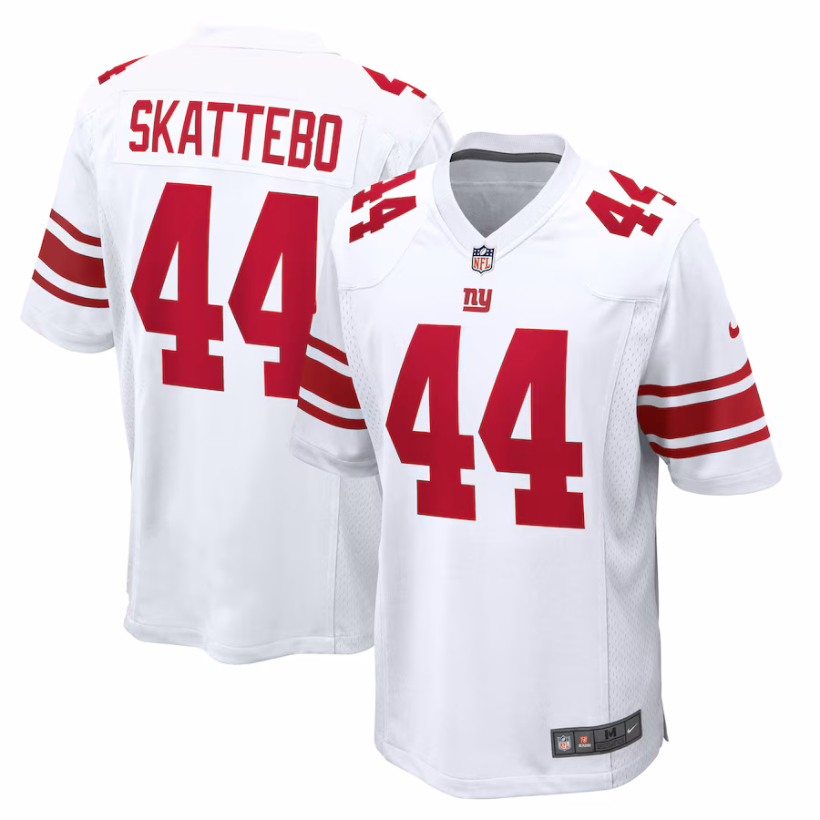 Men's New York Giants Cam Skattebo Nike White Game Jersey - ujerseystore