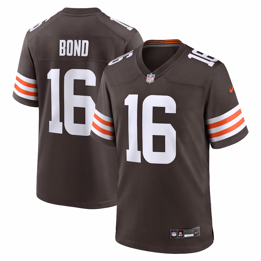 Men's Cleveland Browns Isaiah Bond Nike Brown Team Game Jersey - ujerseystore