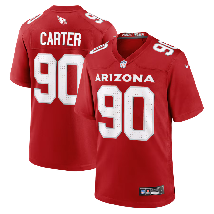 Men's Arizona Cardinals Zach Carter Nike Cardinal Team Game Jersey - ujerseystore