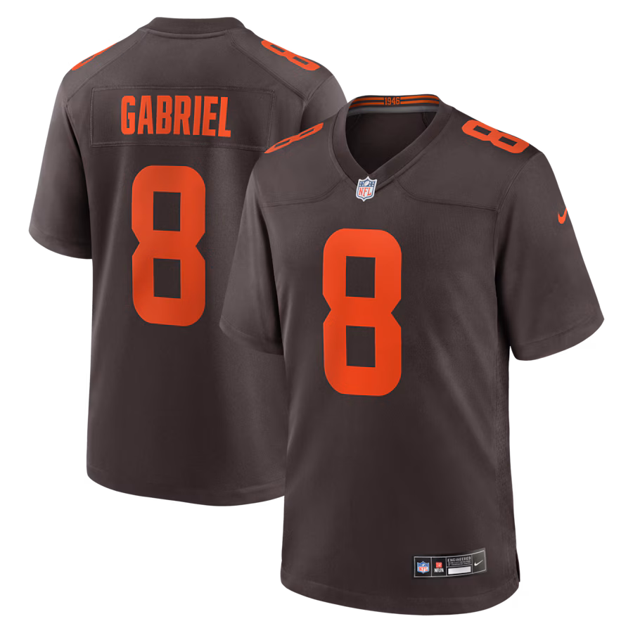 Men's Cleveland Browns Dillon Gabriel Nike Brown Alpha Dawg Game Jersey - ujerseystore