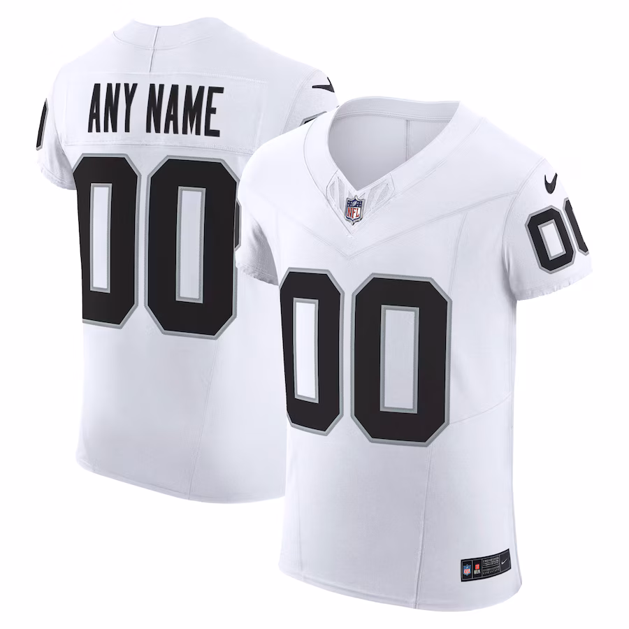 Men's Las Vegas Raiders Nike White Vapor F.U.S.E. Elite Custom Jersey - ujerseystore