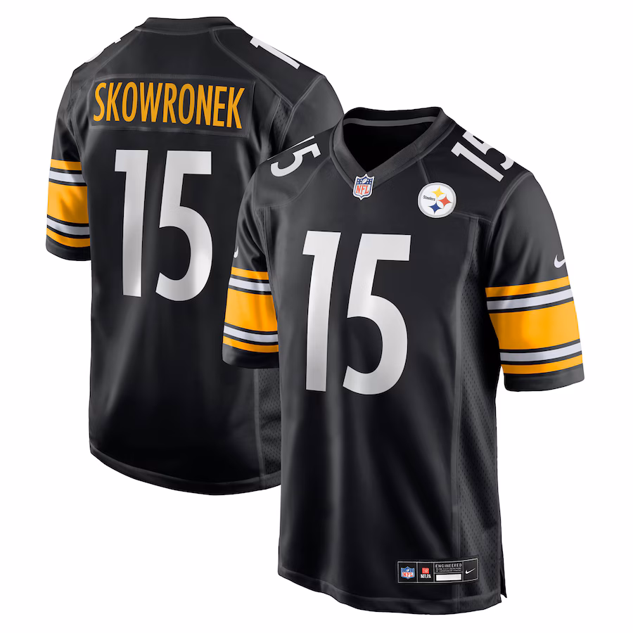 Men's Pittsburgh Steelers Ben Skowronek Nike Black Team Game Jersey - ujerseystore