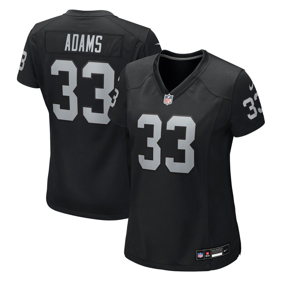 Women's Las Vegas Raiders Jamal Adams Nike Black Team Game Jersey - ujerseystore