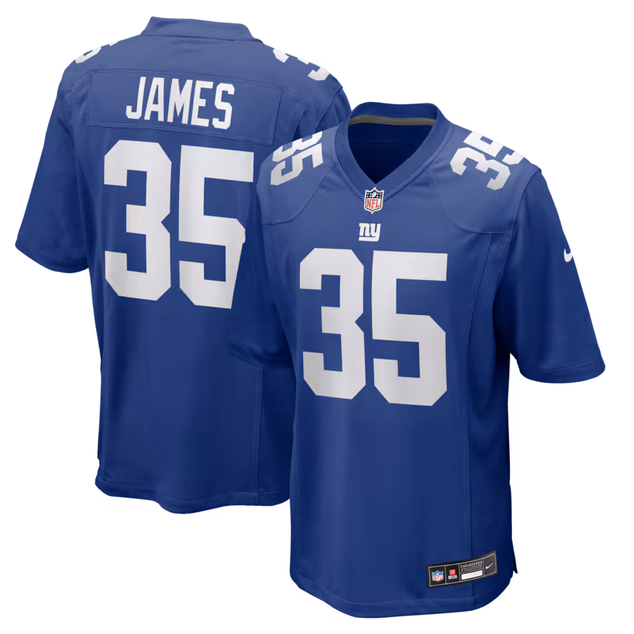 Men's New York Giants LaMareon James Nike Royal Team Game Jersey - ujerseystore