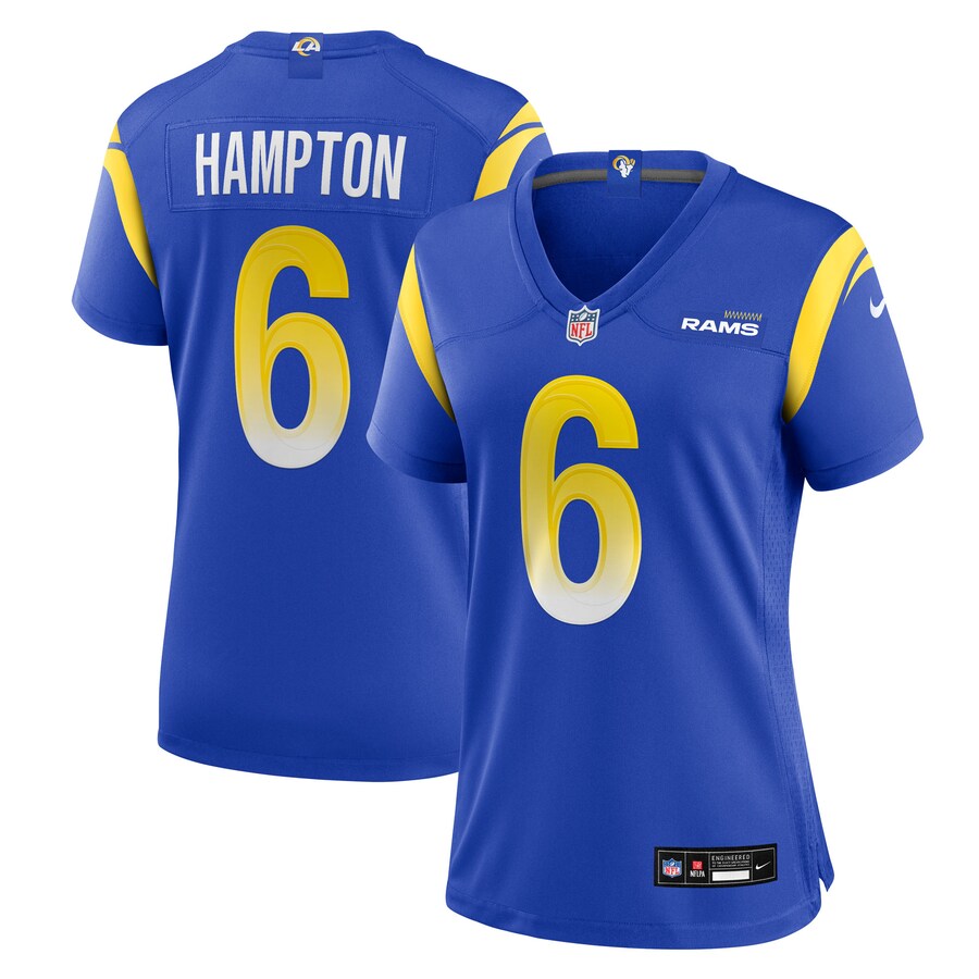 Women's Los Angeles Rams Nick Hampton Nike Royal Team Game Jersey - ujerseystore