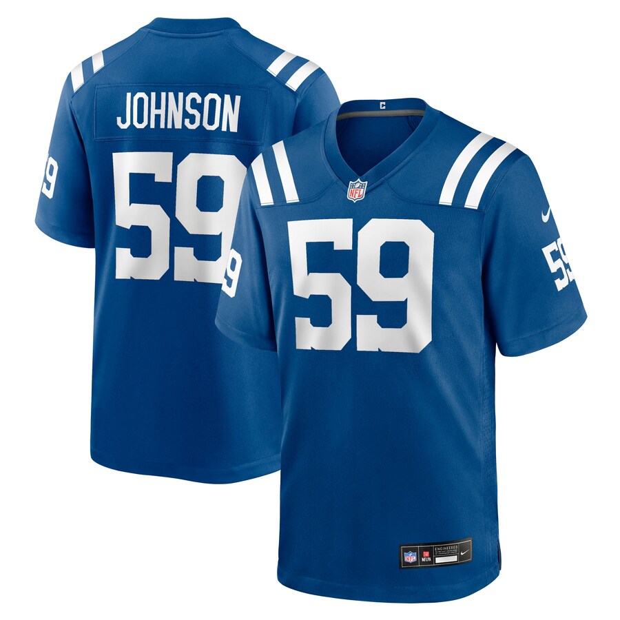 Men's Indianapolis Colts Buddy Johnson Nike Royal Team Game Jersey - ujerseystore
