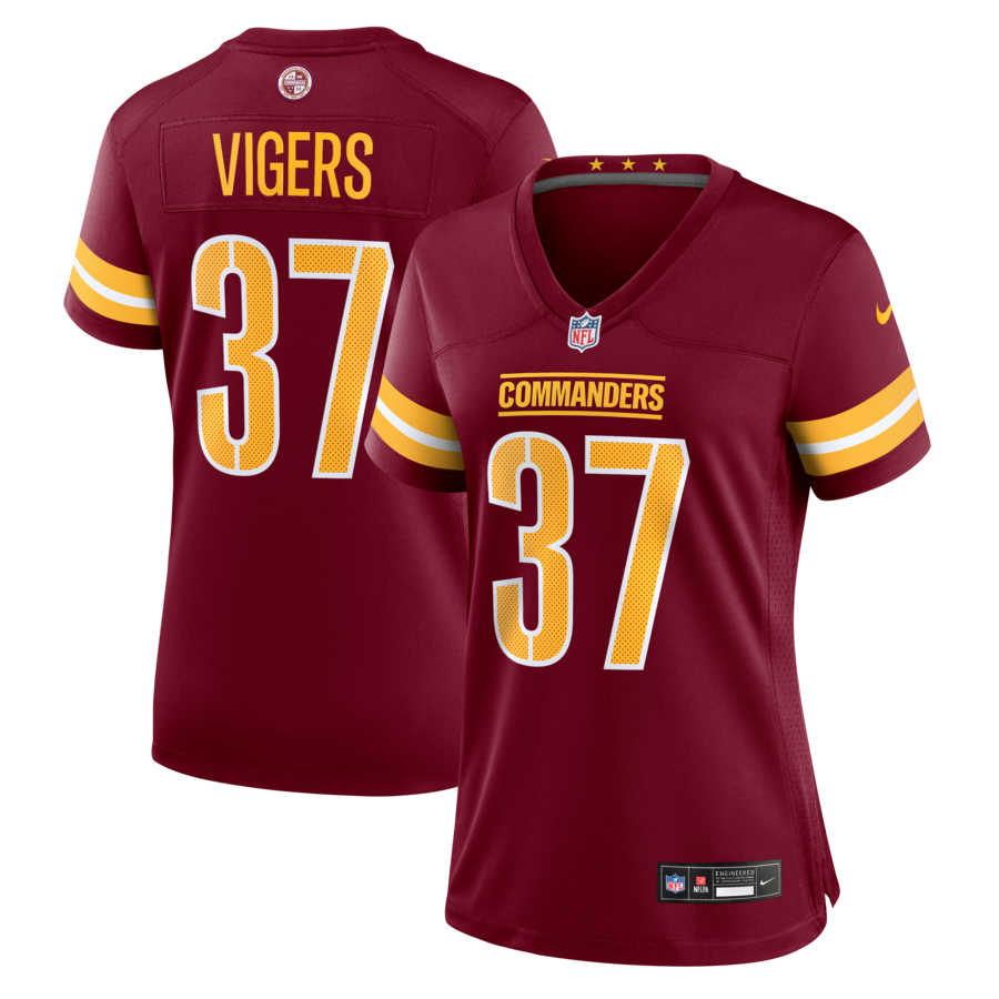 Women's Washington Commanders Car'lin Vigers Nike Burgundy Team Game Jersey - ujerseystore