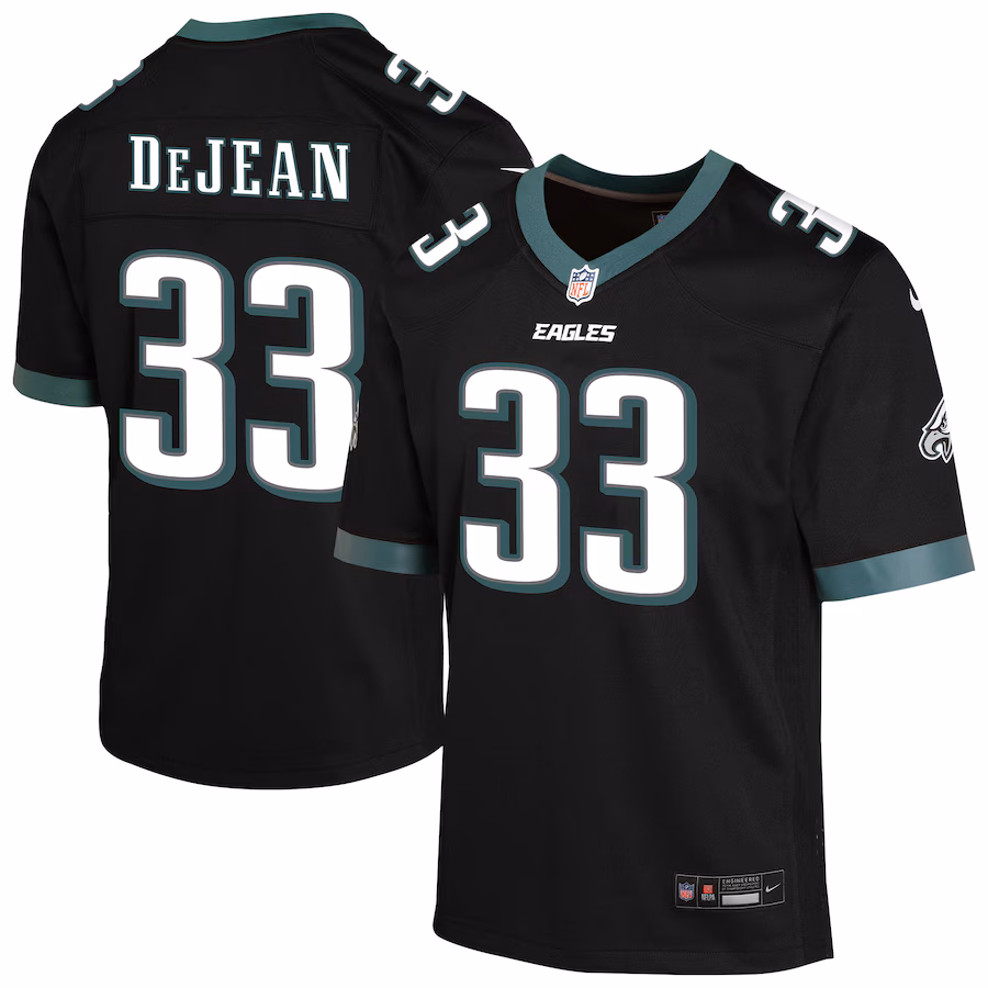 Youth Philadelphia Eagles Cooper DeJean Nike Black Alternate Game Jersey - ujerseystore