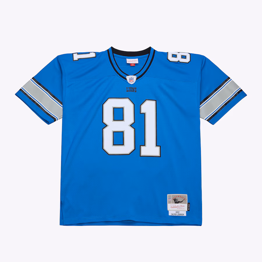 Men's Detroit Lions Calvin Johnson Mitchell & Ness Blue 2007 Legacy Replica Jersey - ujerseystore