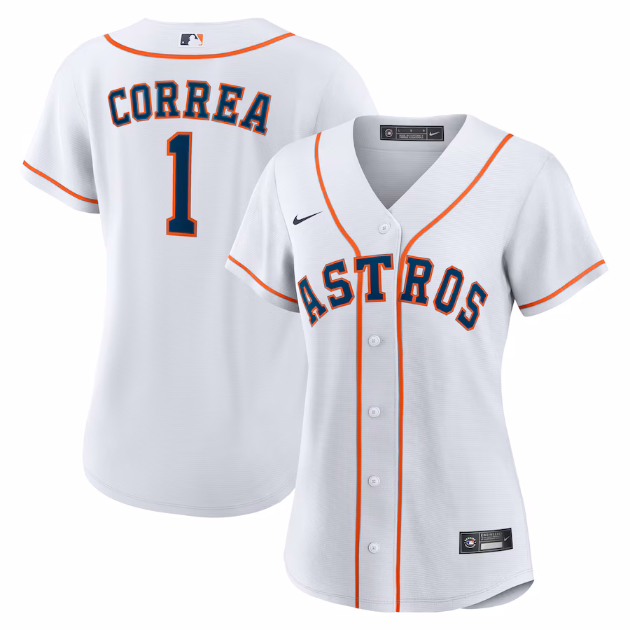 Women's Houston Astros Carlos Correa Nike White Home Replica Jersey - ujerseystore