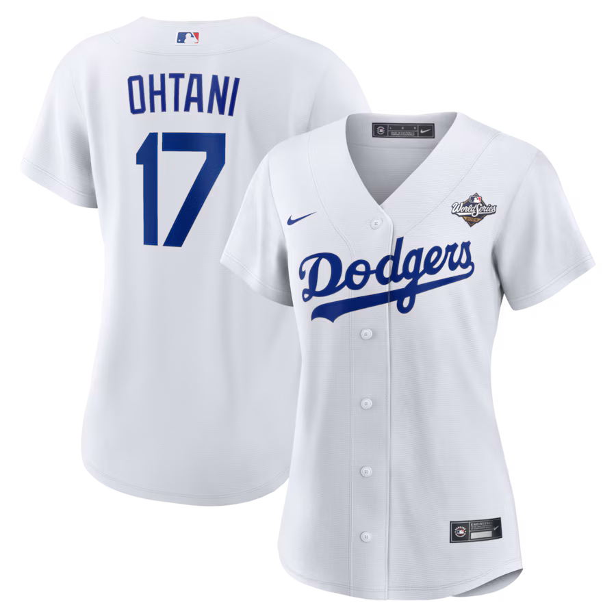 Women's Los Angeles Dodgers Shohei Ohtani Nike White 2025 World Series Home Replica Player Jersey - ujerseystore