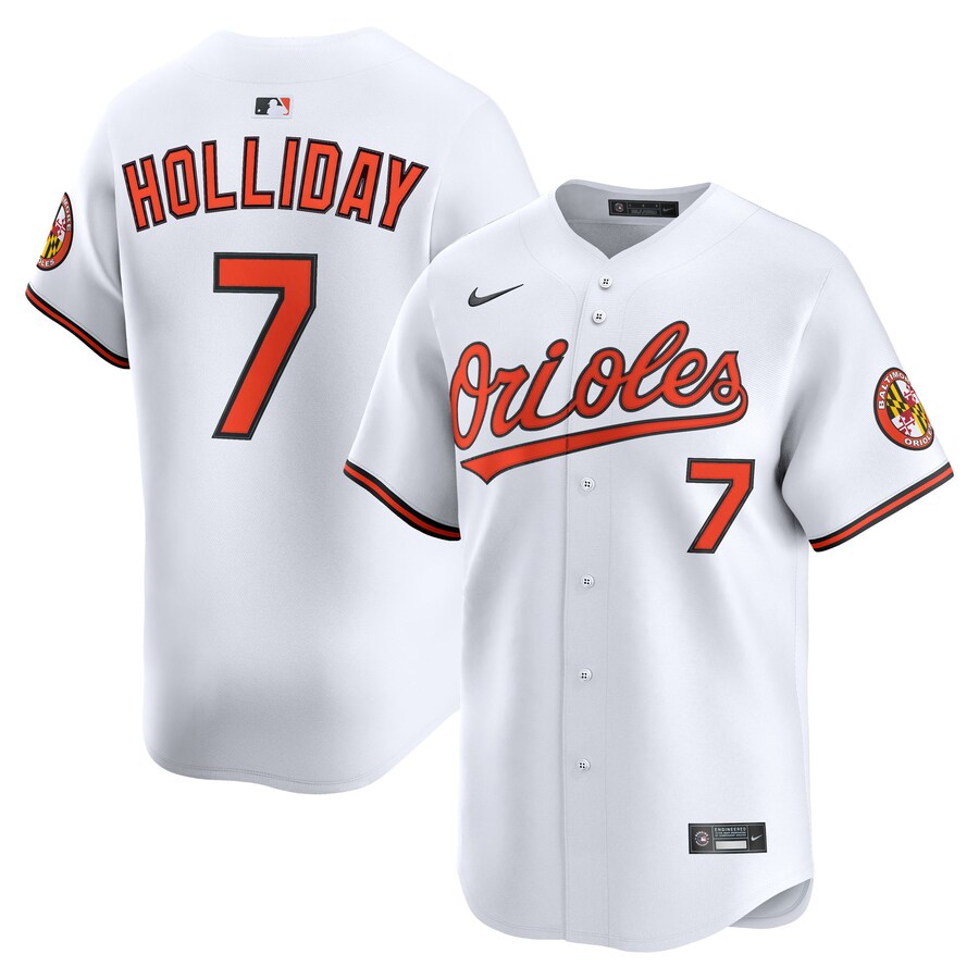 Men's Baltimore Orioles Jackson Holliday Nike White Home Limited Jersey - ujerseystore