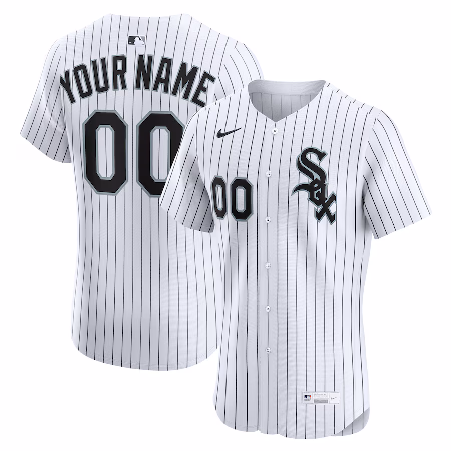 Men's Chicago White Sox Nike White Home Elite Custom Jersey - ujerseystore