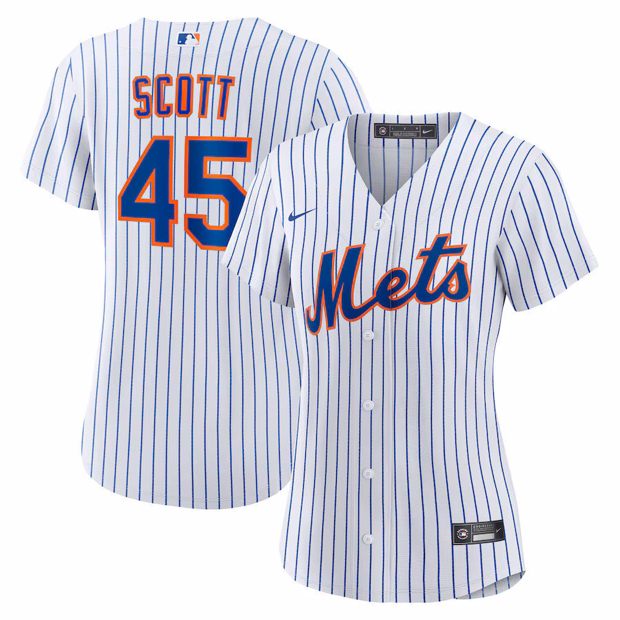 Women's New York Mets Christian Scott Nike White Home Replica Jersey - ujerseystore