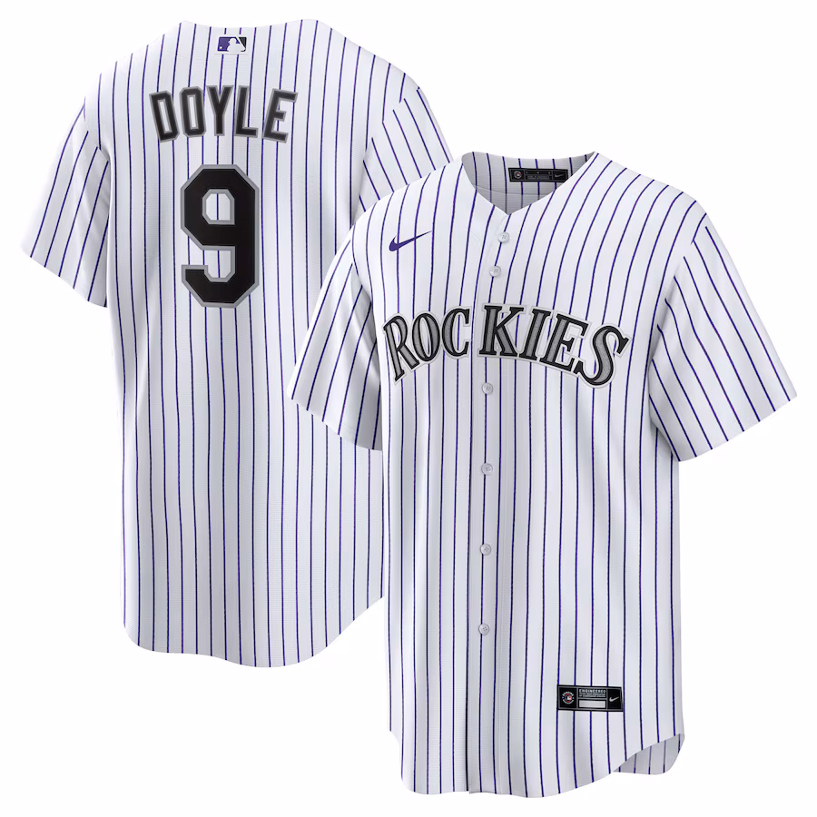 Youth Colorado Rockies Brenton Doyle Nike White Home Replica Jersey - ujerseystore