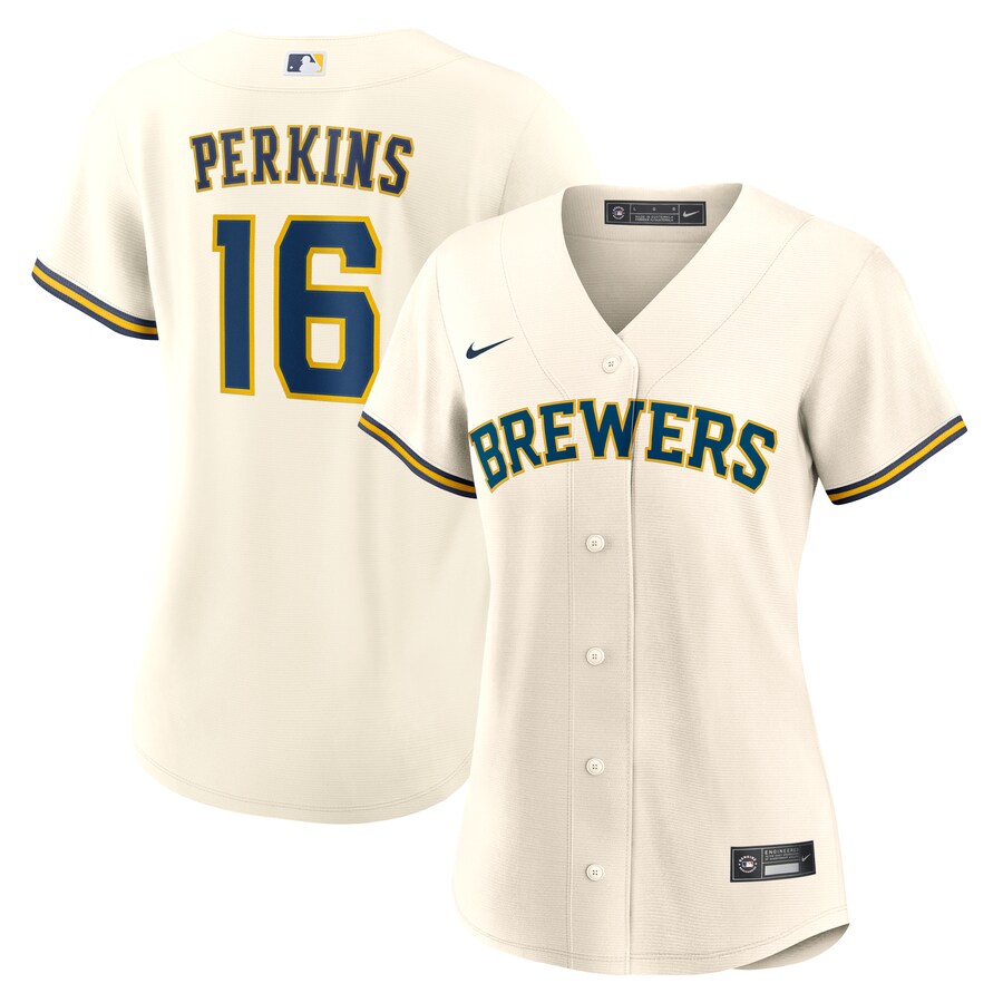 Women's Milwaukee Brewers Blake Perkins Nike Cream Home Replica Jersey - ujerseystore