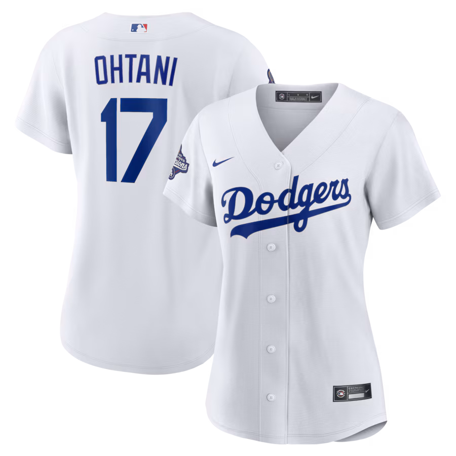 Women's Los Angeles Dodgers Shohei Ohtani Nike White 2025 World Series Champions Home Replica Player Jersey - ujerseystore