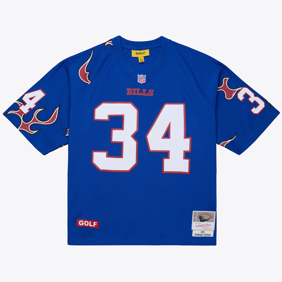 Unisex Buffalo Bills Thurman Thomas Mitchell & Ness x Golf Wang Royal 1990 Legacy Fashion Jersey - ujerseystore