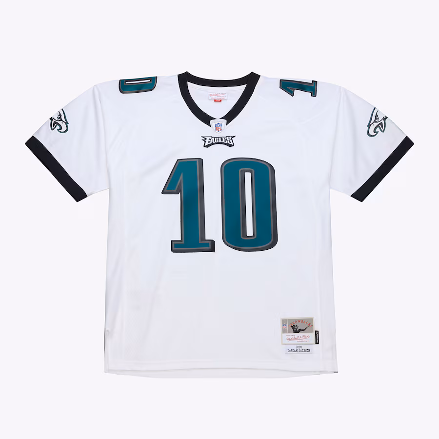 Men's Philadelphia Eagles DeSean Jackson Mitchell & Ness White 2009 Legacy Throwback Replica Jersey - ujerseystore