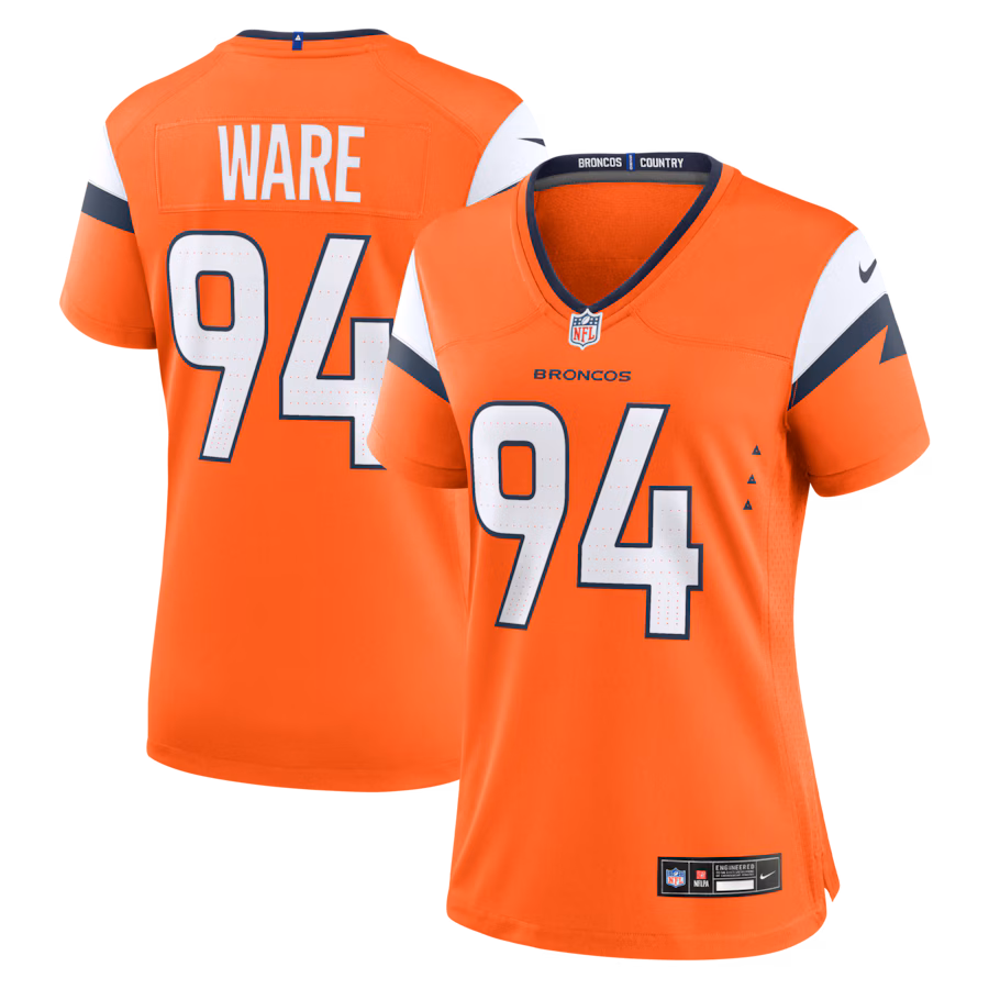 Women's Denver Broncos DeMarcus Ware Nike Orange Team Retired Game Jersey - ujerseystore