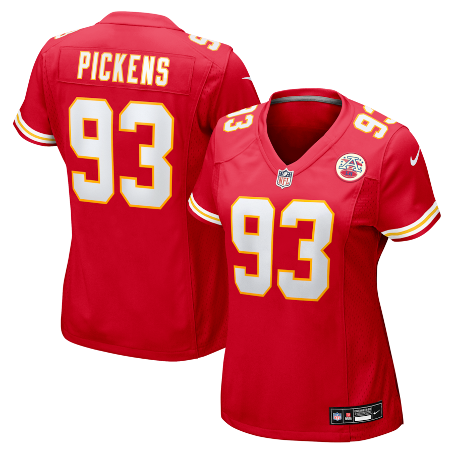 Women's Kansas City Chiefs Zacch Pickens Nike Red Team Game Jersey - ujerseystore
