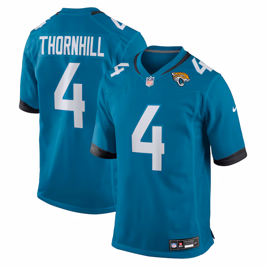 Men's Jacksonville Jaguars Juan Thornhill Nike Teal Team Game Jersey - ujerseystore