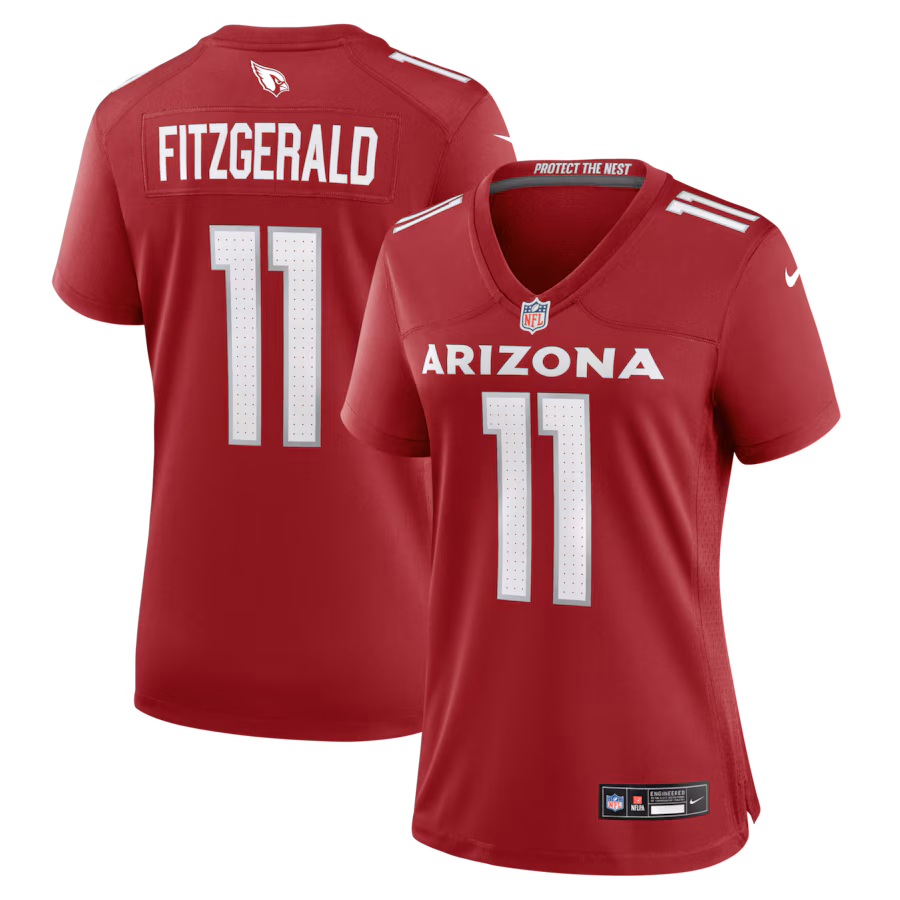 Women's Arizona Cardinals Larry Fitzgerald Nike Cardinal Team Retired Game Jersey - ujerseystore