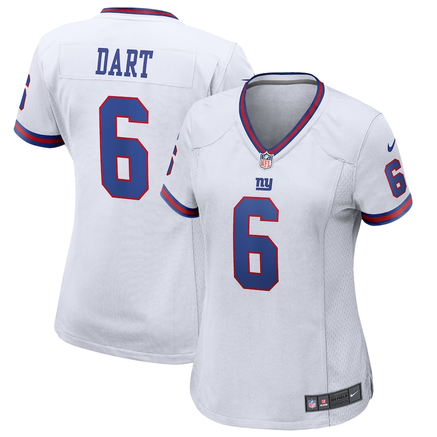 Women's New York Giants Jaxson Dart Nike White Alternate Vintage White Game Jersey - ujerseystore