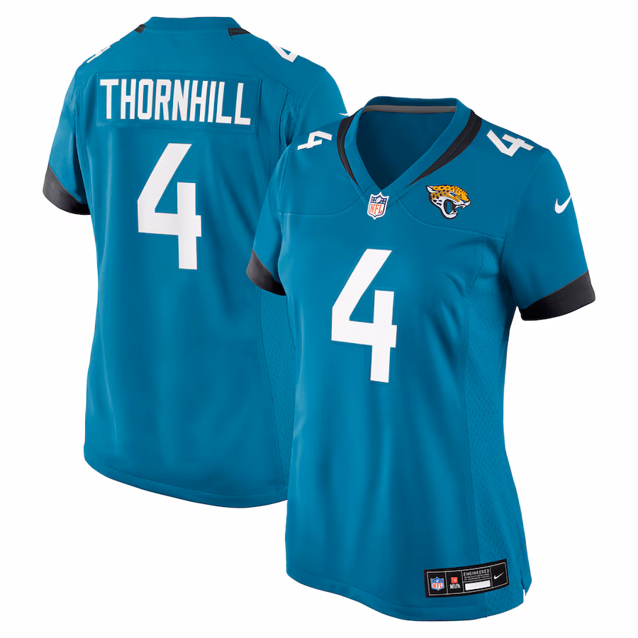 Women's Jacksonville Jaguars Juan Thornhill Nike Teal Team Game Jersey - ujerseystore