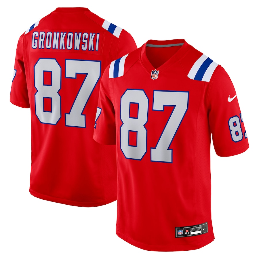 Men's New England Patriots Rob Gronkowski Nike Red Alternate Retired Player Game Jersey - ujerseystore