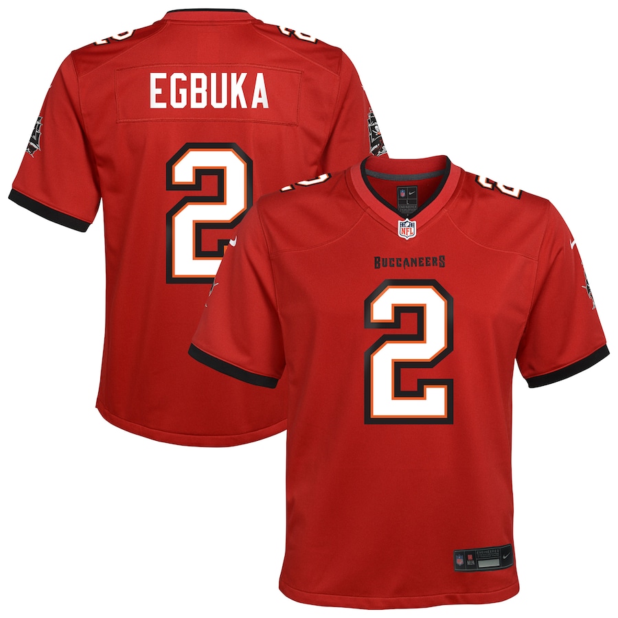 Youth Tampa Bay Buccaneers Emeka Egbuka Nike Red Team Game Jersey - ujerseystore