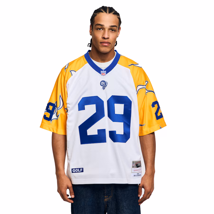 Unisex Los Angeles Rams Eric Dickerson Mitchell & Ness x Golf Wang White 1984 Legacy Fashion Jersey - ujerseystore