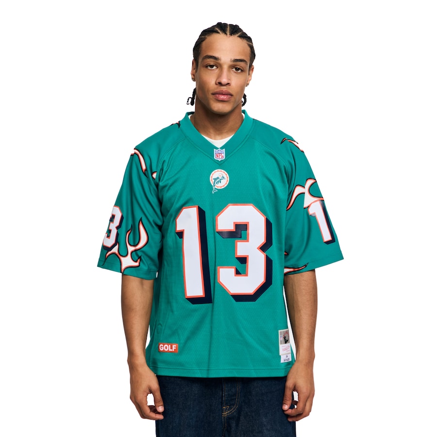 Unisex Miami Dolphins Dan Marino Mitchell & Ness x Golf Wang Aqua 1984 Legacy Fashion Jersey - ujerseystore