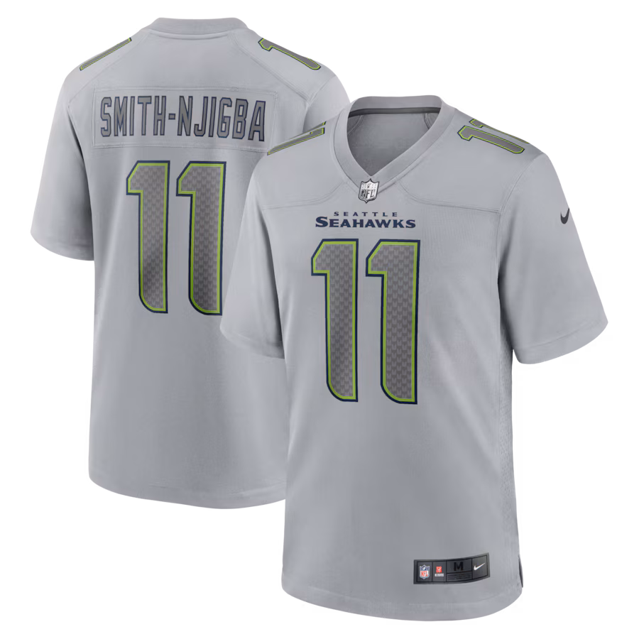 Men's Seattle Seahawks Jaxon Smith-Njigba Nike Gray Atmosphere Fashion Game Jersey - ujerseystore