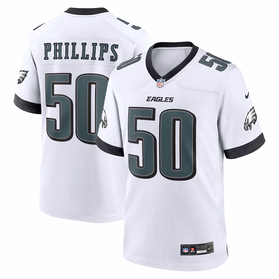Men's Philadelphia Eagles Jaelan Phillips Nike White Game Jersey - ujerseystore