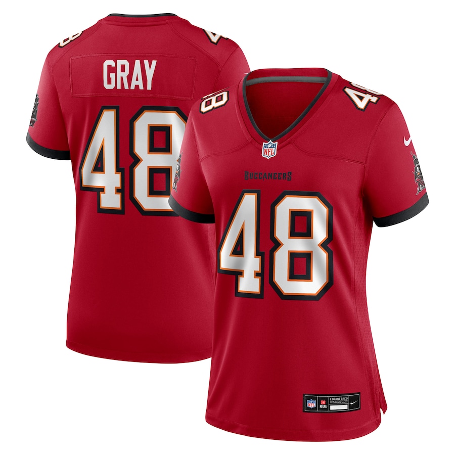 Women's Tampa Bay Buccaneers JT Gray Nike Red Team Game Jersey - ujerseystore