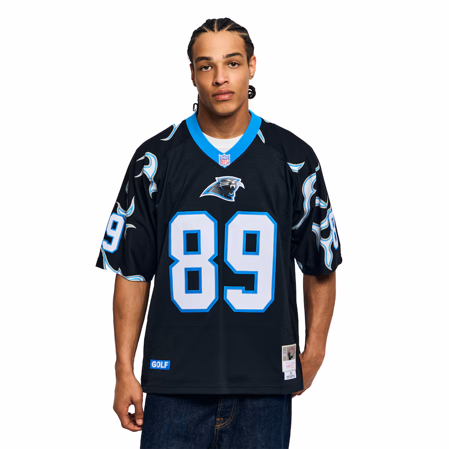 Unisex Carolina Panthers Steve Smith Sr. Mitchell & Ness x Golf Wang Black 2003 Legacy Fashion Jersey - ujerseystore