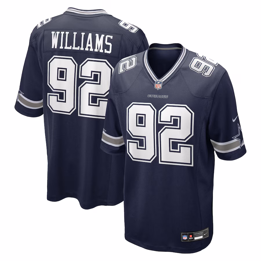 Men's Dallas Cowboys Quinnen Williams Nike Navy Team Game Jersey - ujerseystore