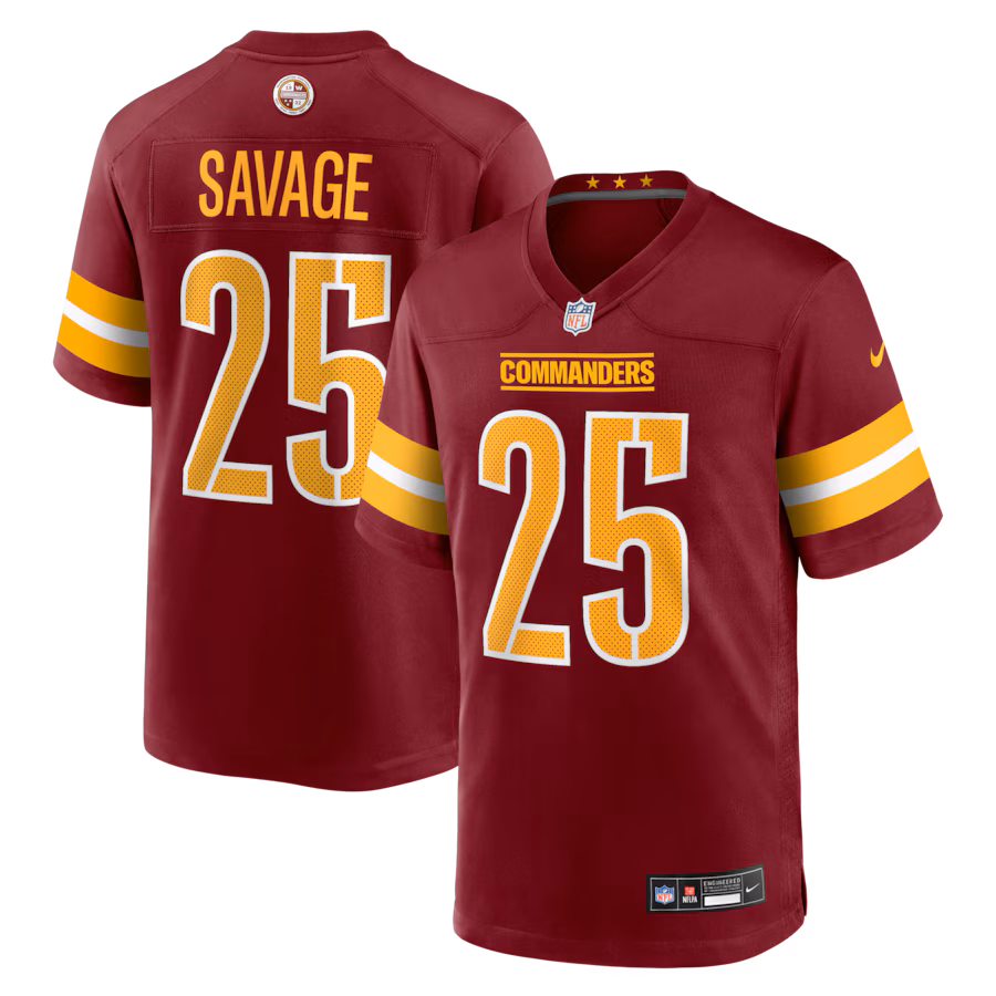 Men's Washington Commanders Darnell Savage Nike Burgundy Team Game Jersey - ujerseystore
