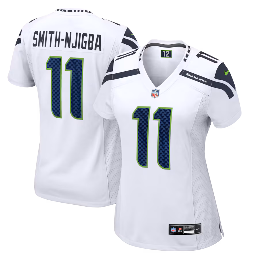 Women's Seattle Seahawks Jaxon Smith-Njigba Nike White Game Jersey - ujerseystore